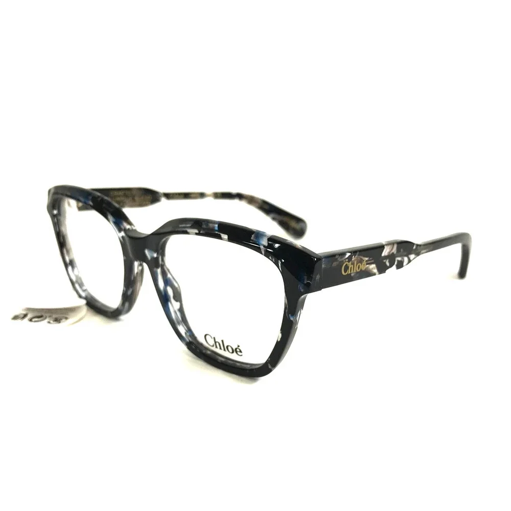 Chloe Eyeglasses Frame CH0265O 004 DEEP BLUE Tortoise Cat Eye Full Rim 54-18-145